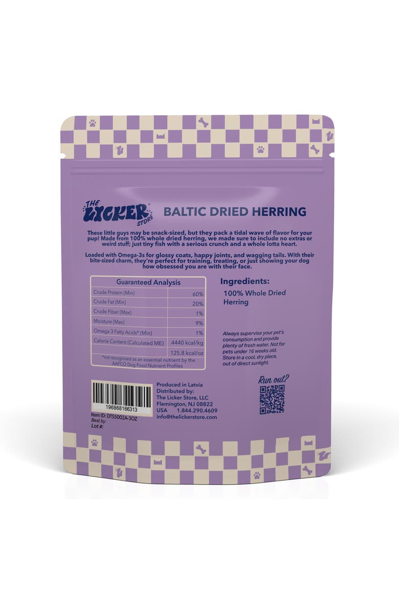 Gluten and Grain-Free Omega-3 Single Ingredient Crunchy Dried Baltic Herring for Dogs and Cats, Alternate, color, Baltic Herring (Dogs & Cats)