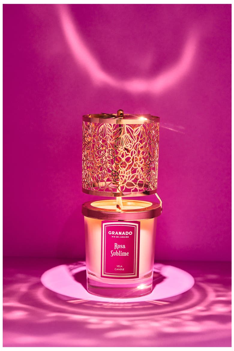 Rosa Sublime Scented Candle & Lantern Set, Alternate, color, NO COLOR