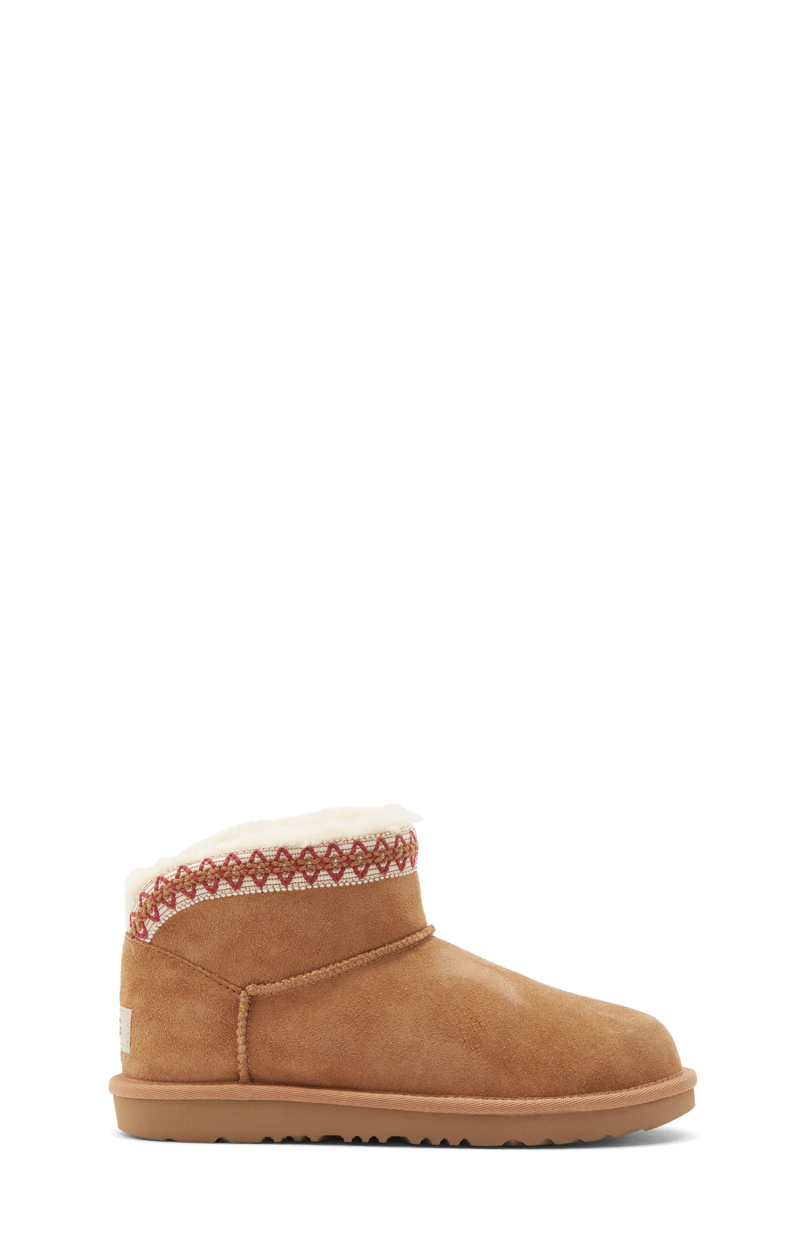 Kids' Classic Ultra Mini Tasly Genuine Shearling Boot, Alternate, color, CHESTNUT