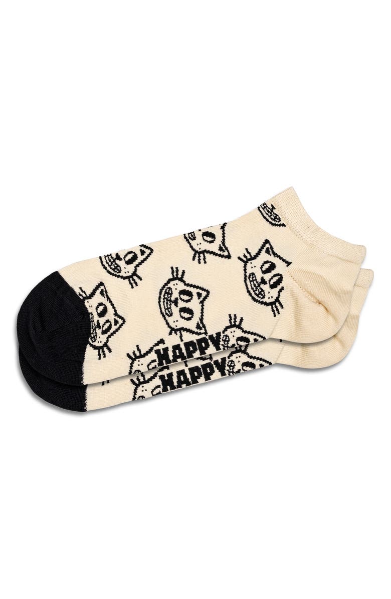 Happy Socks Pets Assorted 3-Pack No-Show Socks, Alternate, color, Black