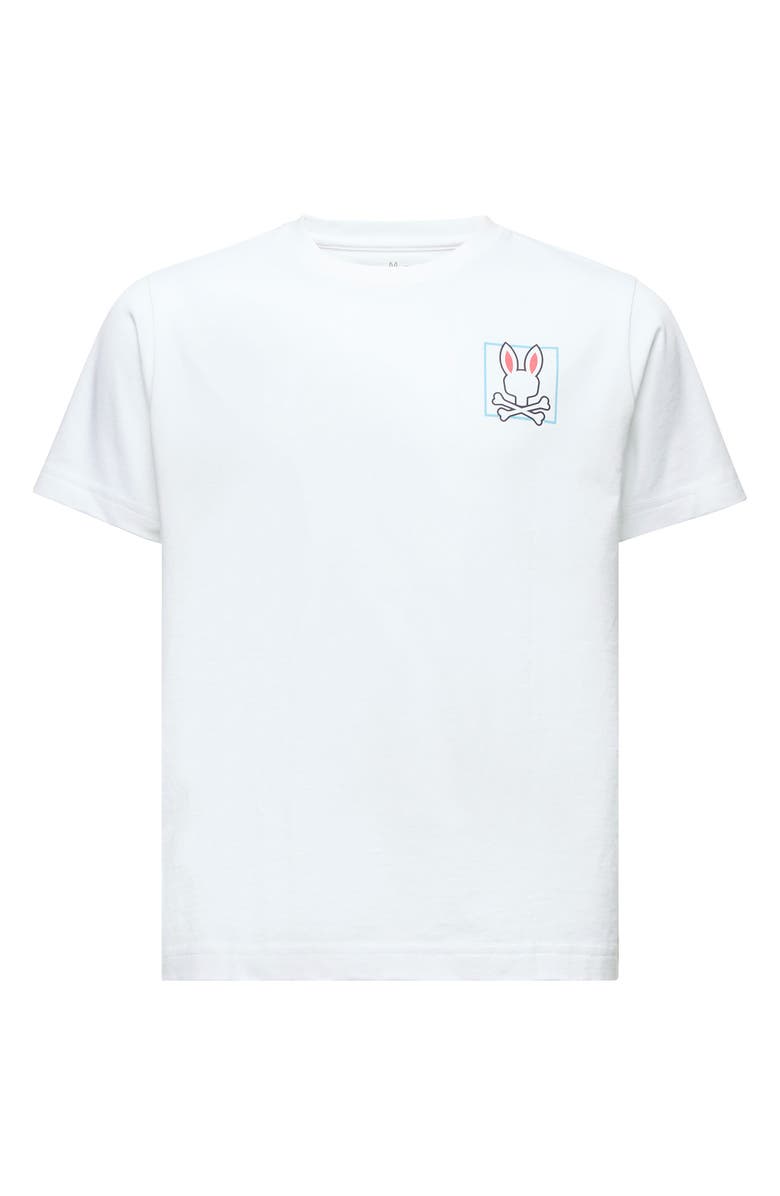 Psycho Bunny Kids' Jesse Pima Cotton Graphic T-Shirt, Main, color, White