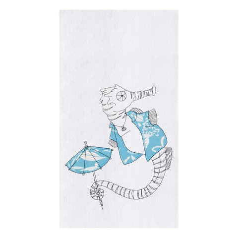 Seahorse Flour Sack Cotton Kitchen Dishtowel
