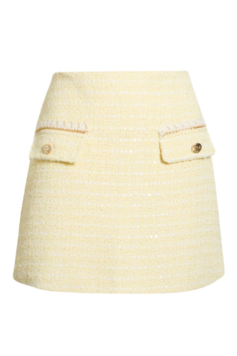 Tweed Mini Skort, Alternate, color, LIGHT YELLOW