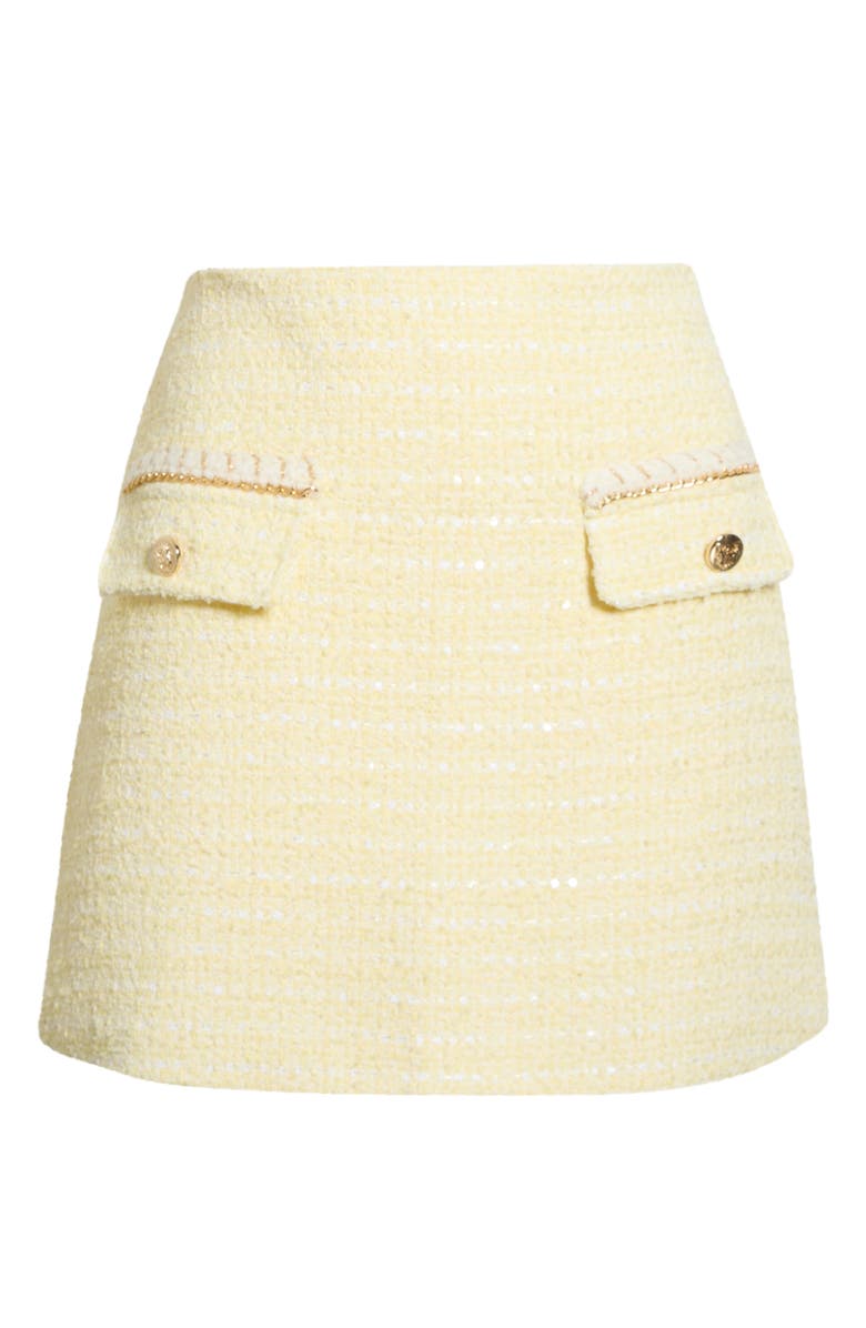 Avec Les Filles Tweed Mini Skort, Main, color, Light Yellow