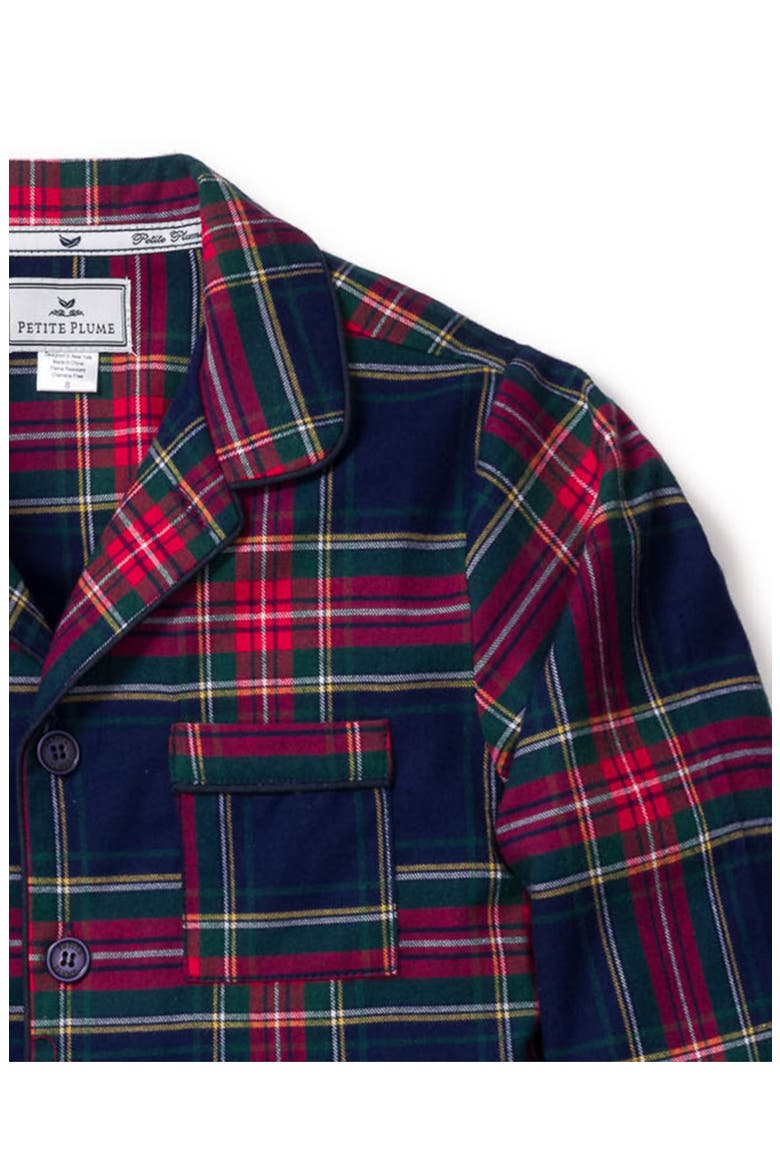 Kids' Windsor Tartan Plaid Two-Piece Pajamas, Alternate, color, NAVY
