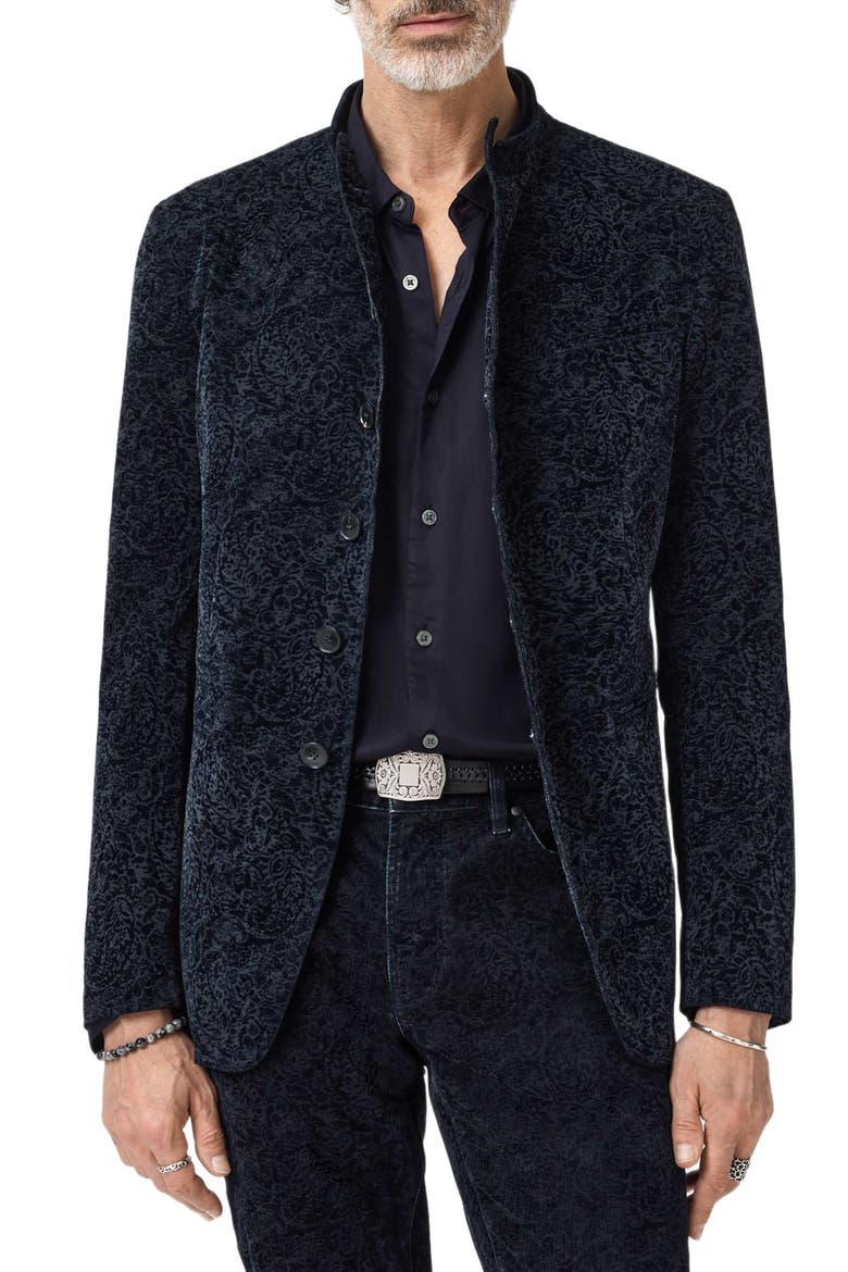Varick Slim Fit Paisley Jacket, Alternate, color, NIGHT SKY