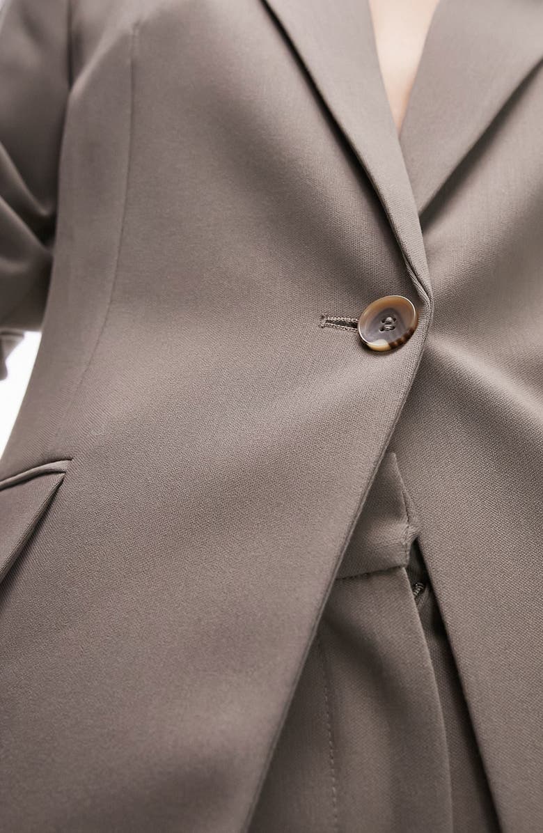 Topshop Split Back Oversize Blazer, Alternate, color,