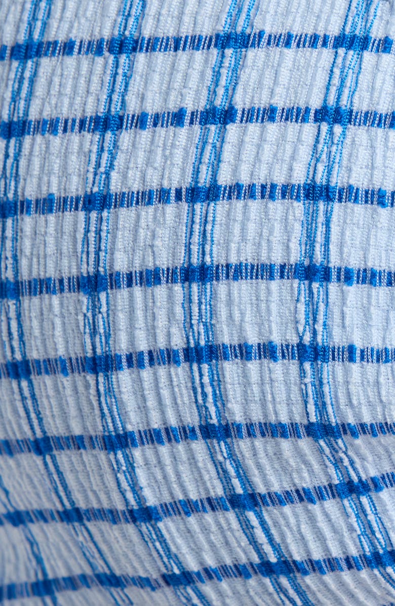 PacSun Jade Textured Halter Bikini Top, Alternate, color, Blue Plaid