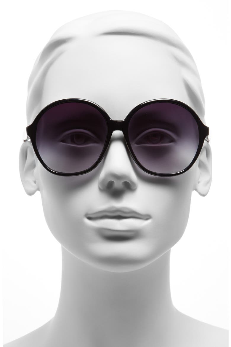 59mm Round Sunglasses, Alternate, color, BLACK/ TORTOISE