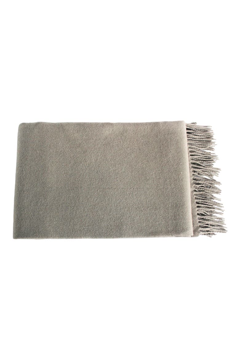 Merino Wool Throw Blanket, Main, color, GREY