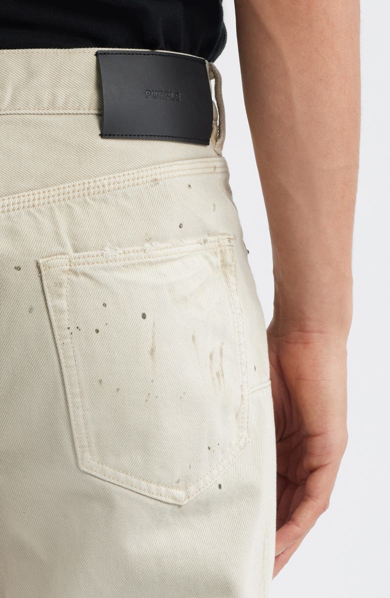 PURPLE BRAND Double Paint Embroidered Straight Leg Jeans, Alternate, color, Khaki