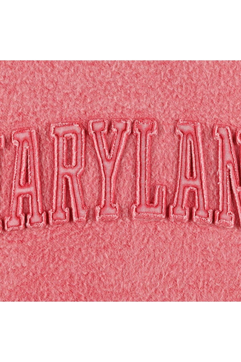 Women's Pressbox Red Maryland Terrapins Ponchoville Pullover Sweatshirt, Alternate, color, Red