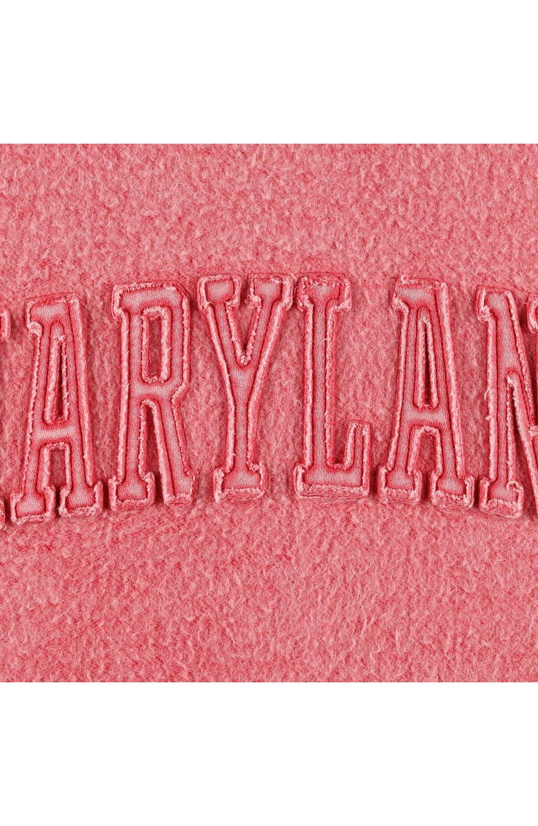 PRESSBOX Women's Pressbox Red Maryland Terrapins Ponchoville Pullover Sweatshirt, Alternate, color, Red