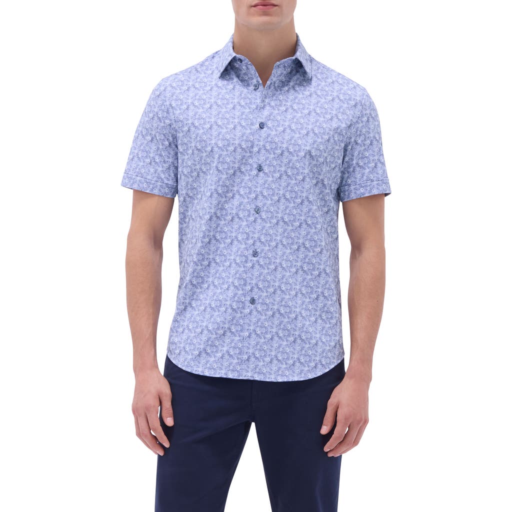 Bugatchi Myron Ooohcotton® Short Sleeve Floral Button-up Shirt
