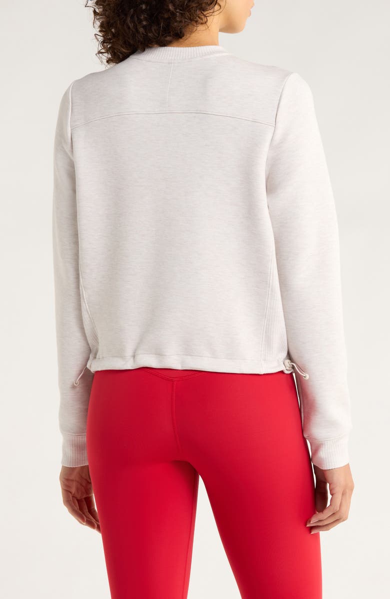 MPG Dreamweave Recycled Polyester Blend Crop Sweatshirt, Alternate, color, Heather Moonbeam