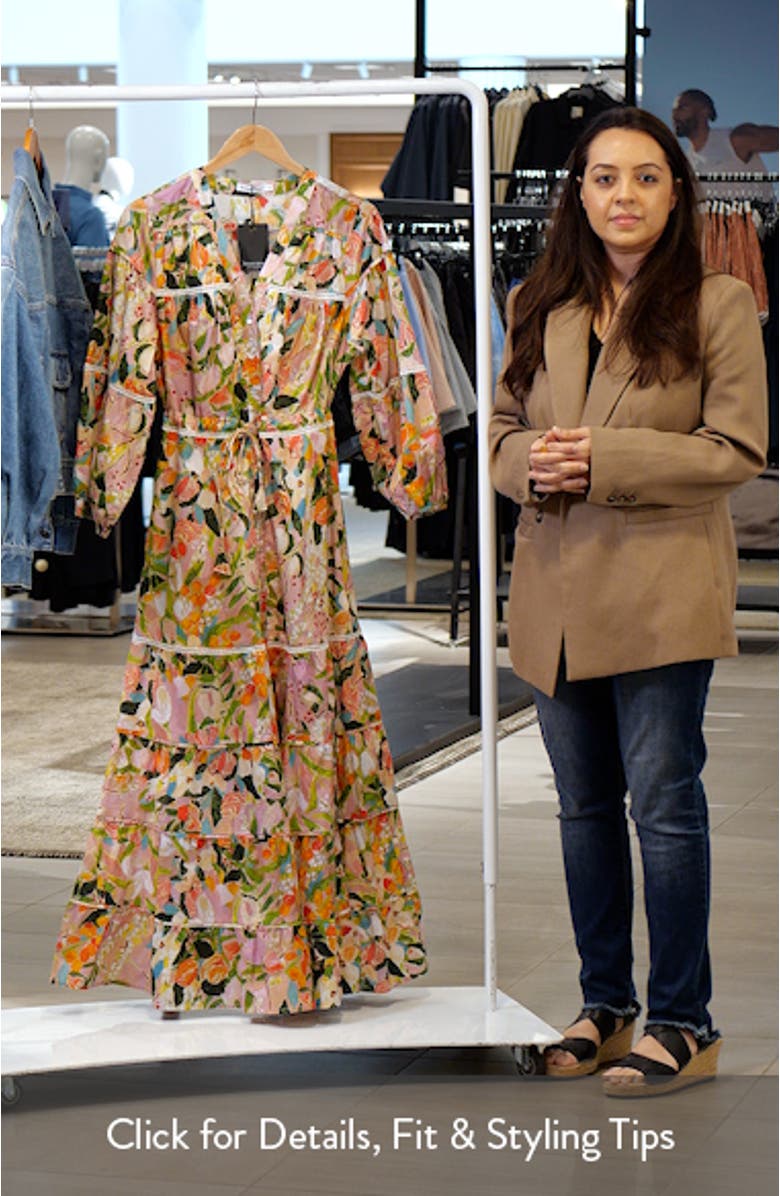 Gertie Floral Print Maxi Dress, sales video thumbnail