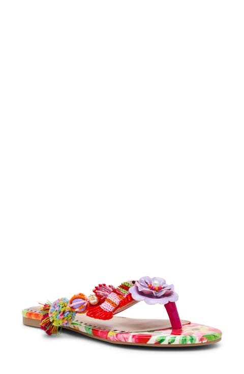 Doloris Bead & Sequin Flip Flop (Women)