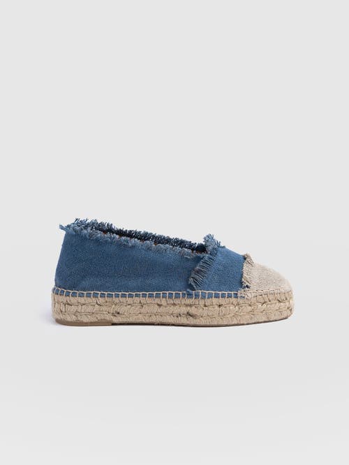 Saint + Sofia Ivy Frayed Espadrille Pumps In Blue