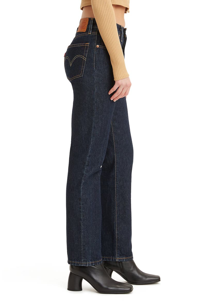Levi's® 501® High Waist Straight Leg Jeans, Alternate, color, DEEP BREATH