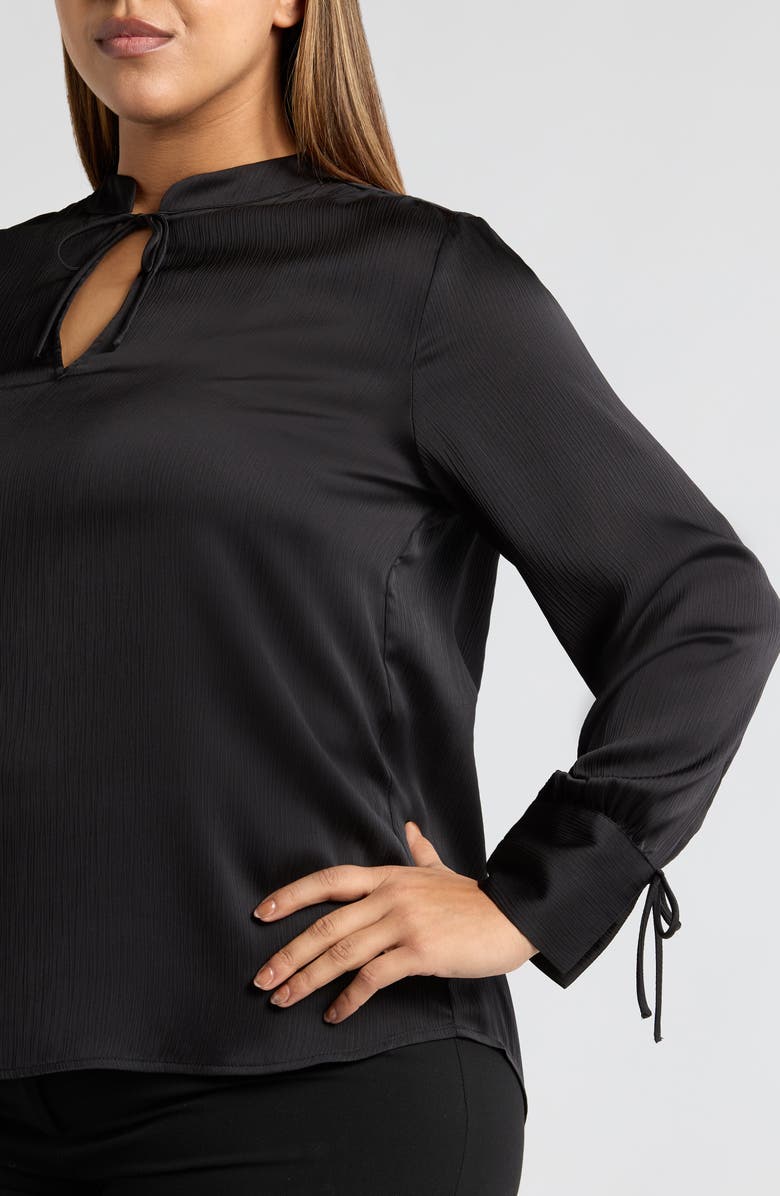 Anne Klein Tie Neck Poet Top, Alternate, color, 