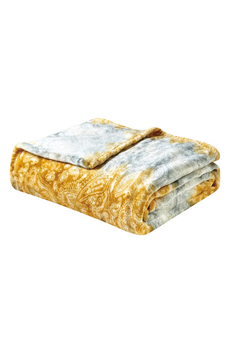 Luxury Home Cellia Sloth Paisley Plush Throw, Main, color, Heart And Stars