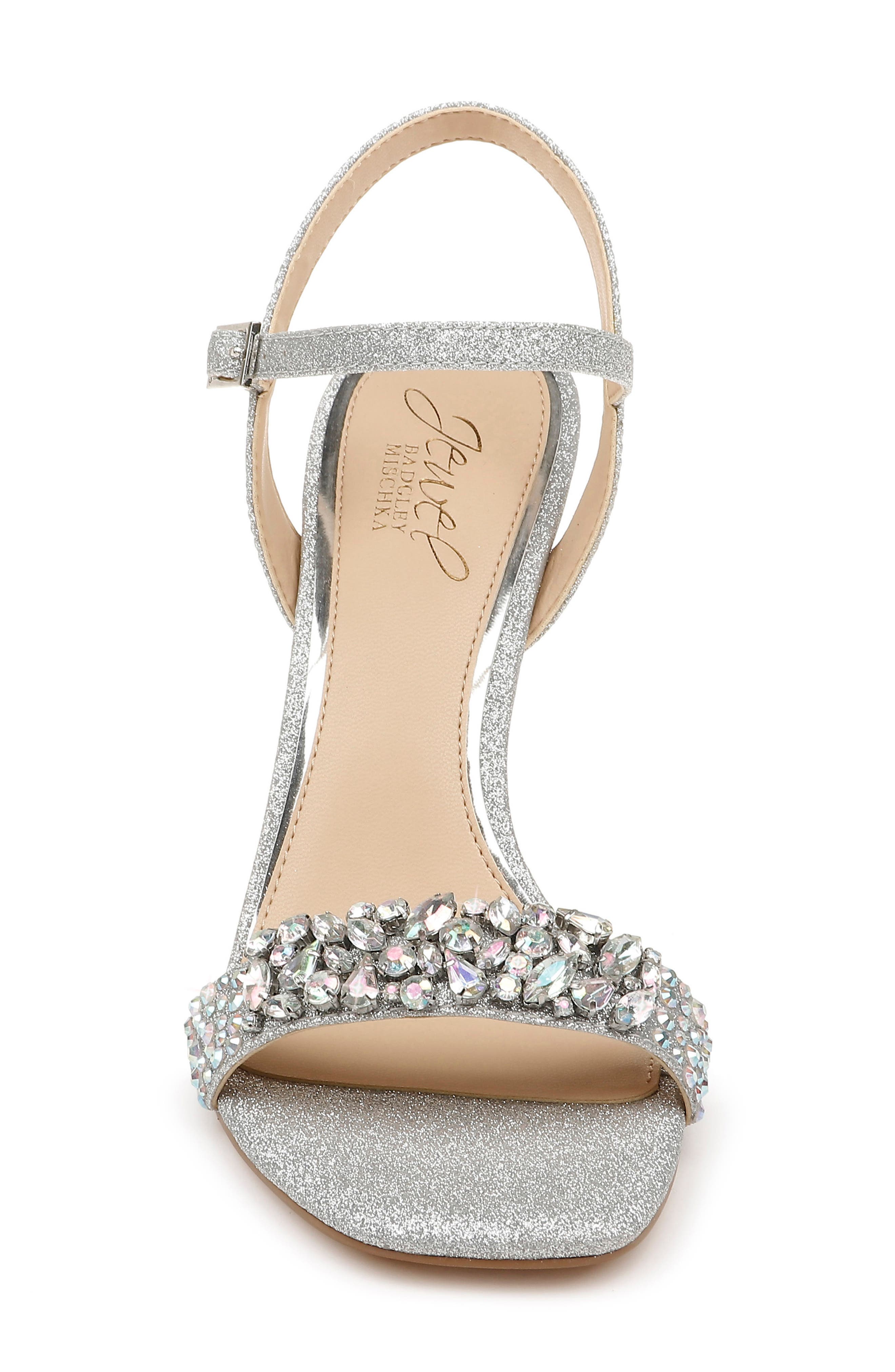 Jewel Badgley Mischka Natasha Crystal Embellished Sandal, Alternate, color, 
