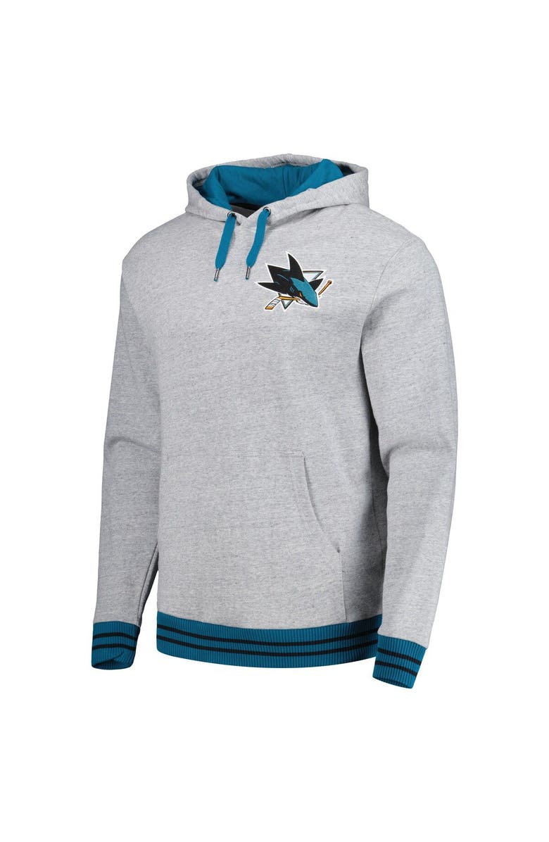 Mitchell & Ness Men's Mitchell & Ness Heather Gray San Jose Sharks Classic French Terry Pullover Hoodie, Alternate, color,