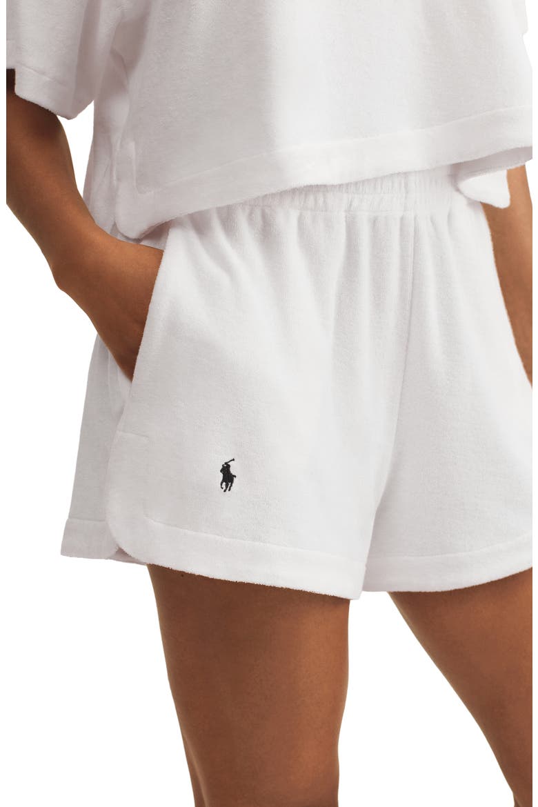 Terry Shirt & Shorts Set, Alternate, color, WHITE