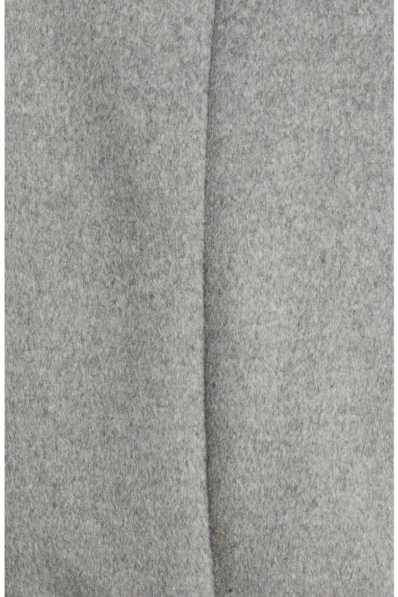 Wool Blend Belted Coat with Faux Fur Trim, Alternate, color, HEATHER GREY
