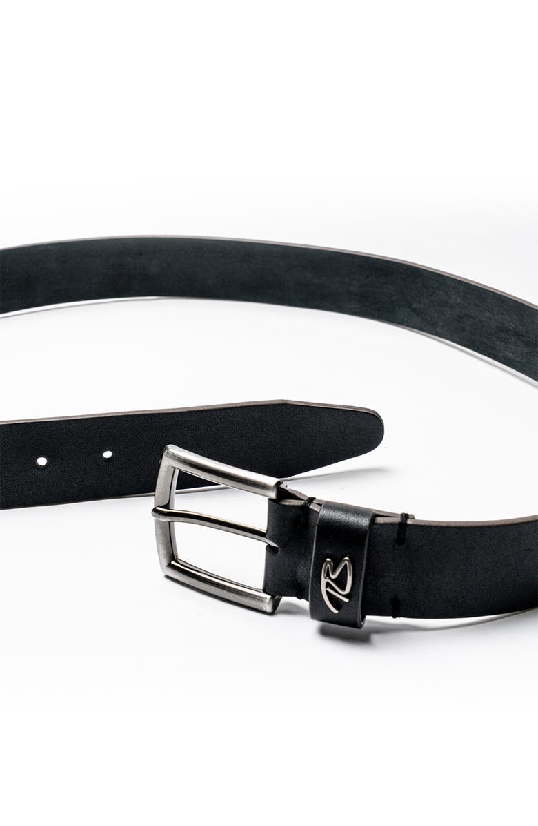 Robert Barakett York Leather Belt, Alternate, color, Black