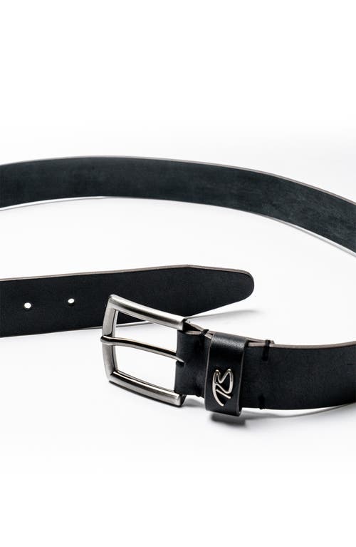 Robert Barakett York Leather Belt In Black
