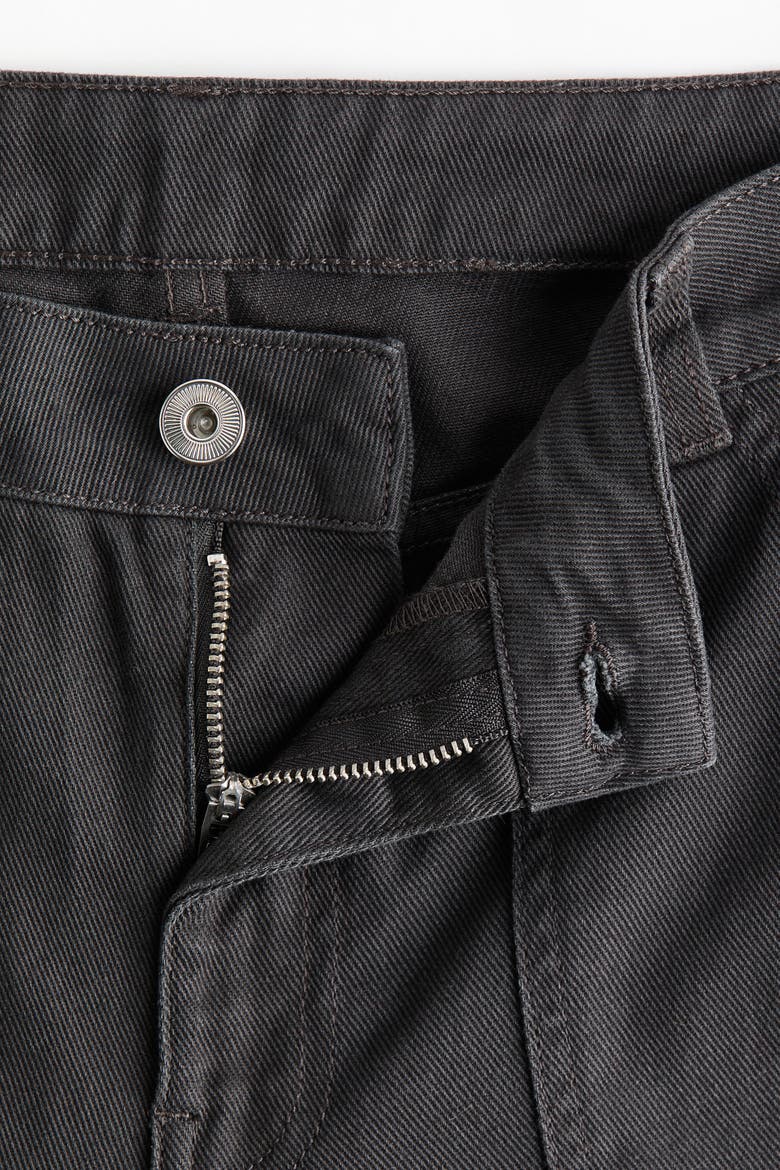 Wide-leg Cotton Twill Pants, Alternate, color, Dark gray