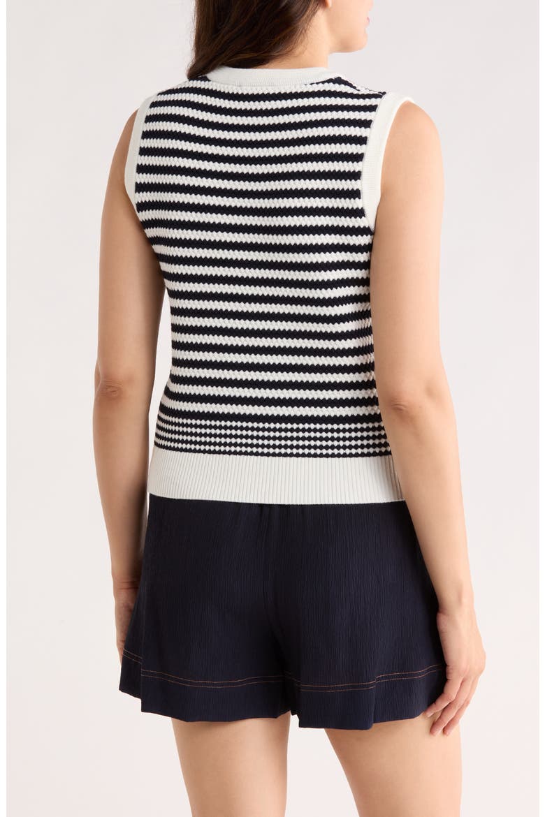 Stripe Sweater Tank, Alternate, color, IVORY/ NAVY
