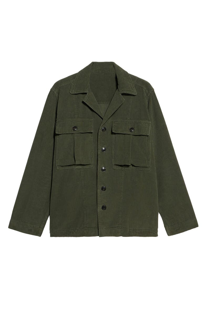 Fortela Solomon Corduroy Overshirt, Main, color, Green