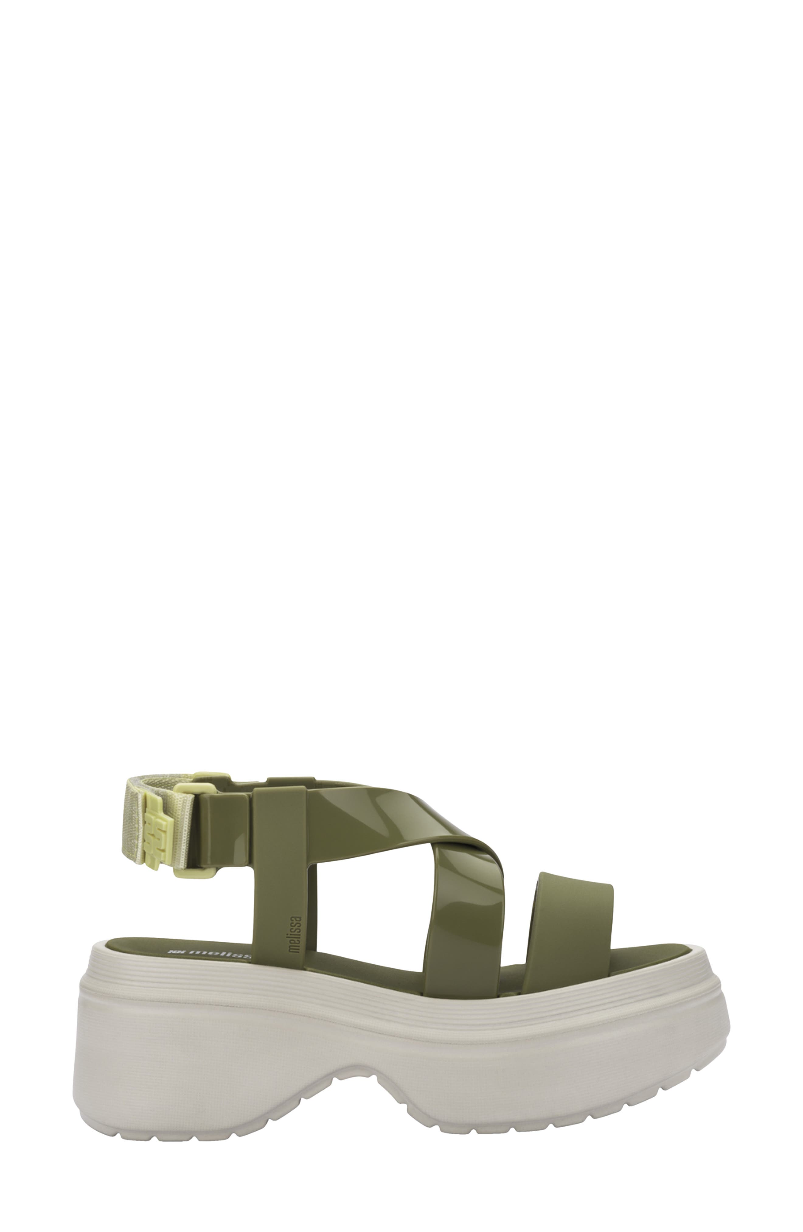 Stand Platform Sandal, Alternate, color, GREEN/ BEIGE