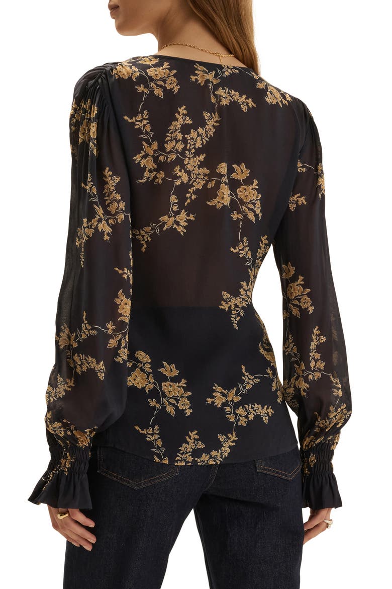 One Last Time Smocked Tie Top, Alternate, color, NAVY VINE FLORAL