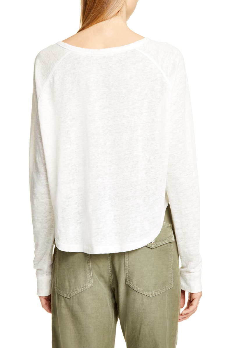 rag & bone Gage High/Low Linen Top, Alternate, color, 