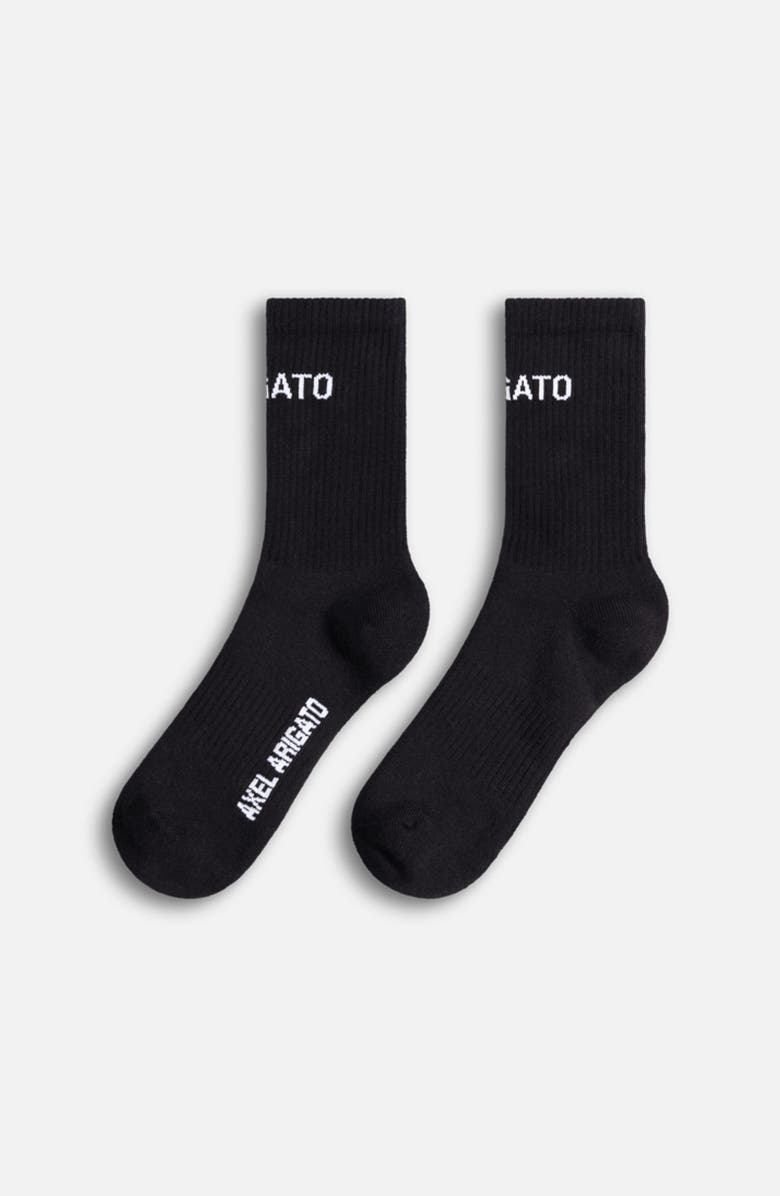 Axel Arigato Arigato Logo Tube Socks, Alternate, color, Black