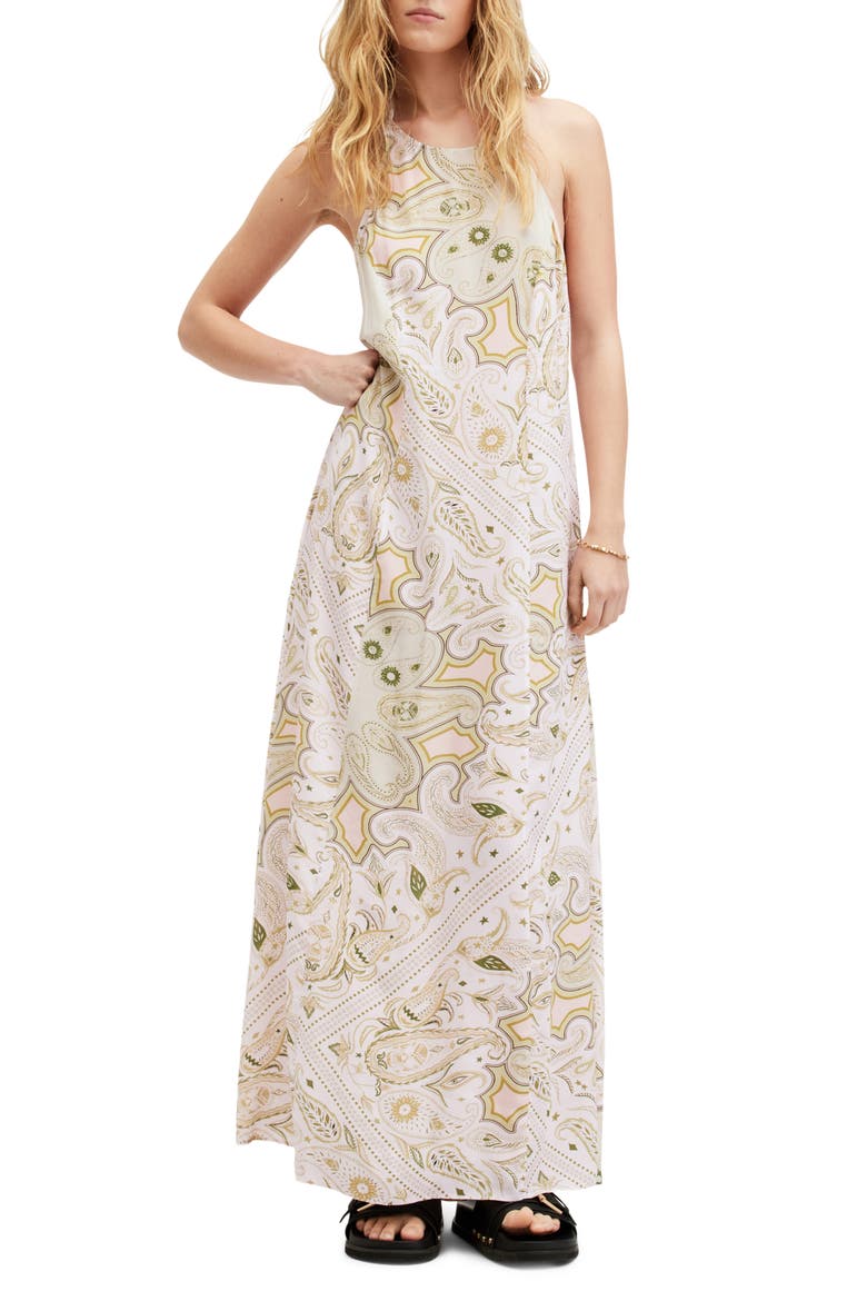 Sarah Avalon Halter Maxi Dress, Alternate, color, PISTACHIO GREEN