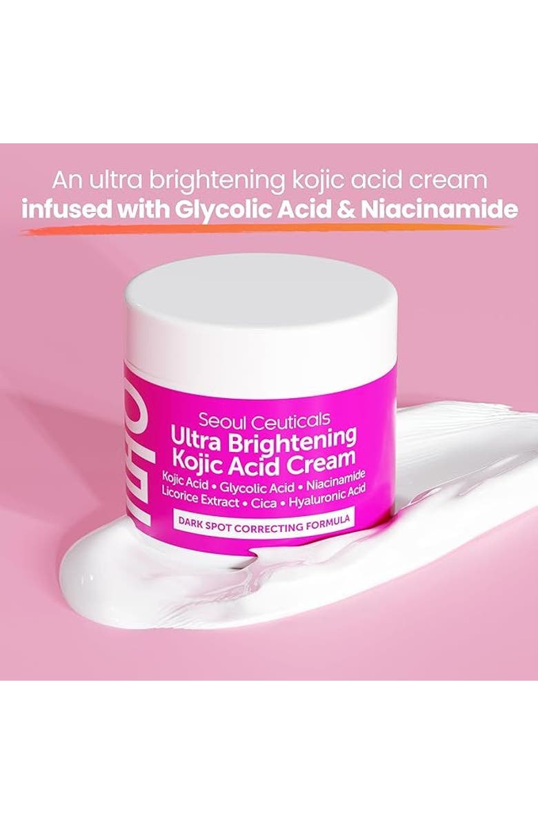 Seoul Ceuticals Korean Skincare Ultra Brightening Kojic Acid Cream, Alternate, color, Clear