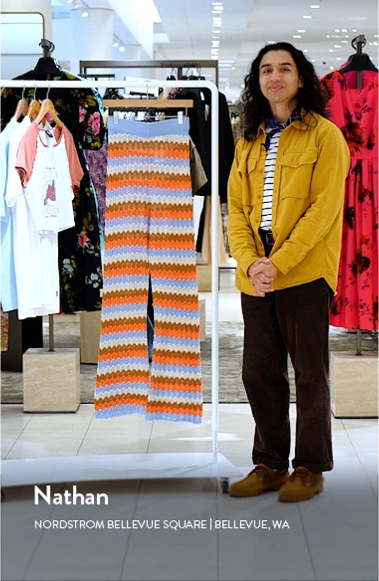 Santorini Sun Pointelle Stitch Sweater Pants, sales video thumbnail