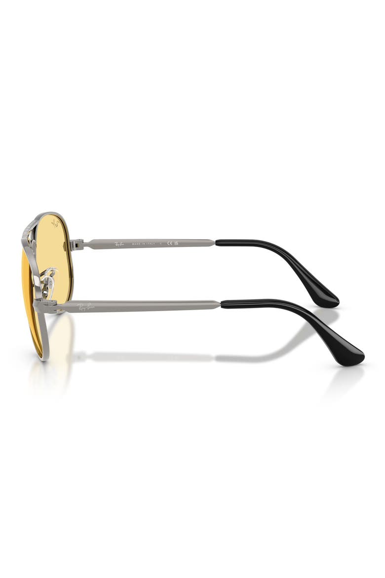 The Aviator Max 58mm Pilot Sunglasses, Alternate, color, GUNMETAL / YELLOW