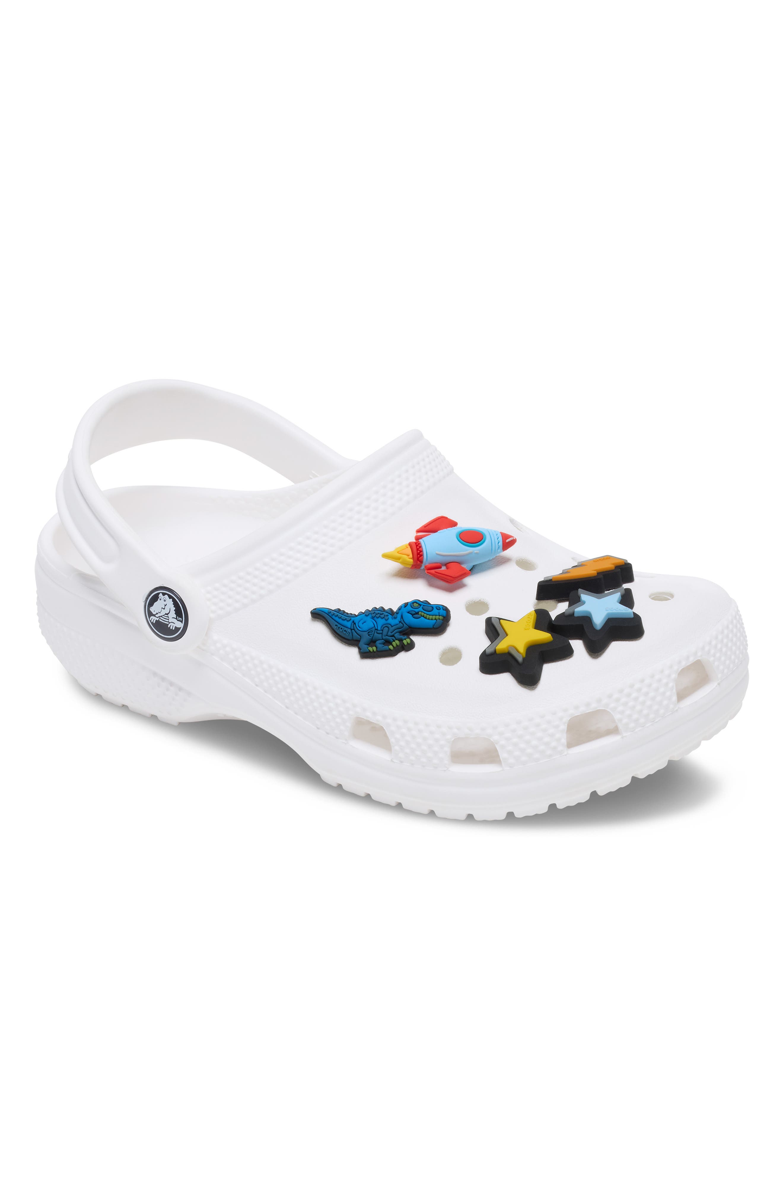 Assorted 5-Pack Rex & Rockets Jibbitz™ Shoe Charms, Alternate, color, WHITE