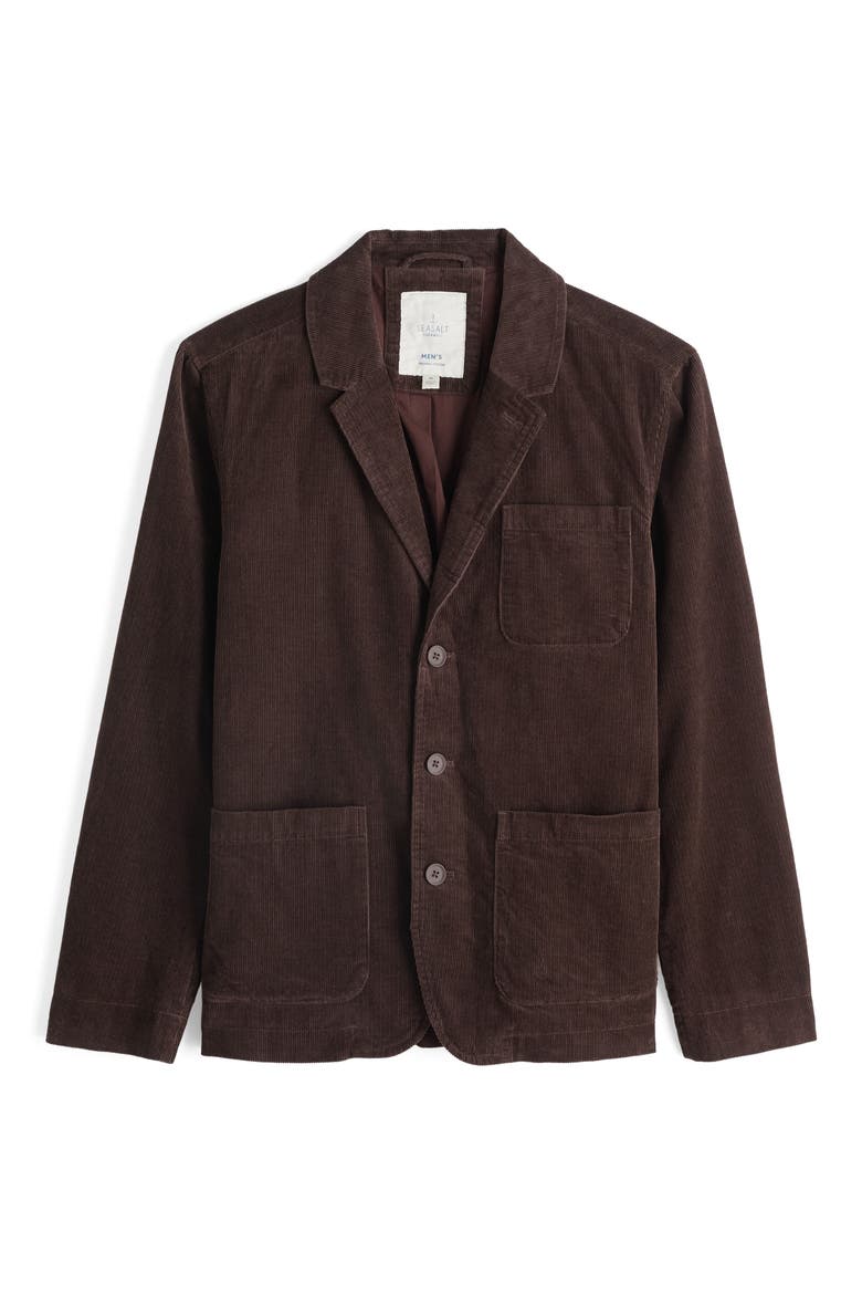 Plantsman Organic Cotton Corduroy Blazer, Alternate, color, BURNT WOOD