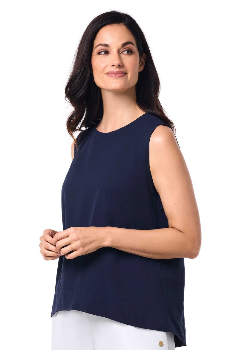 Women's St. Tropez Long Sleeve Top Tank, UPF 50+ Sun Protection, Alternate, color, Navy