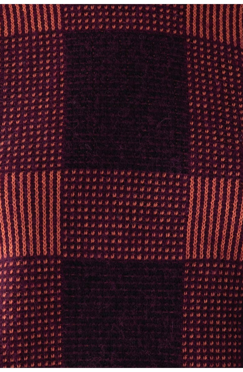 SSKEIN Tartine Plaid Pullover, Alternate, color, Aubergine