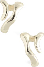 Madewell Sculptural Wraparound Double Hoop Earrings
