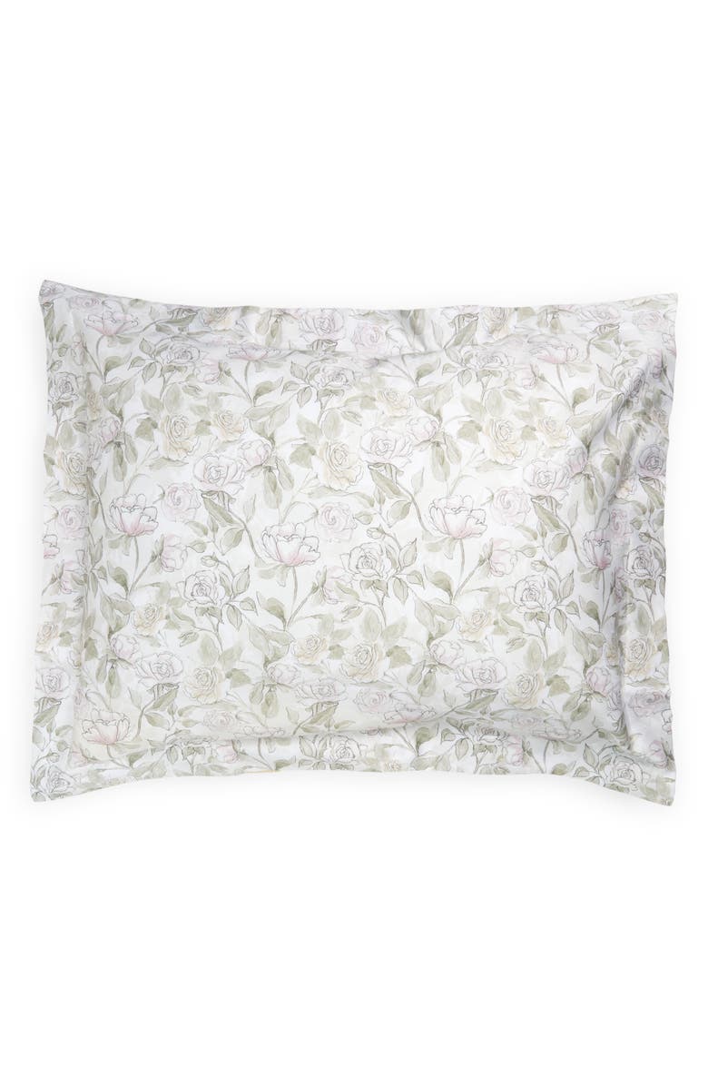 SFERRA Victoria Cotton Sateen Pillow Sham, Main, color, Willow