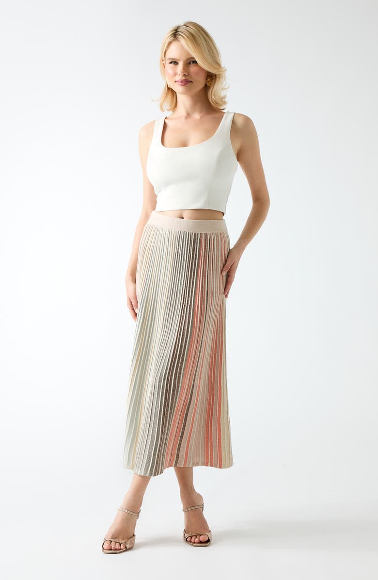 Marciano Rosy Pleat Knit Midi Skirt, Alternate, color,