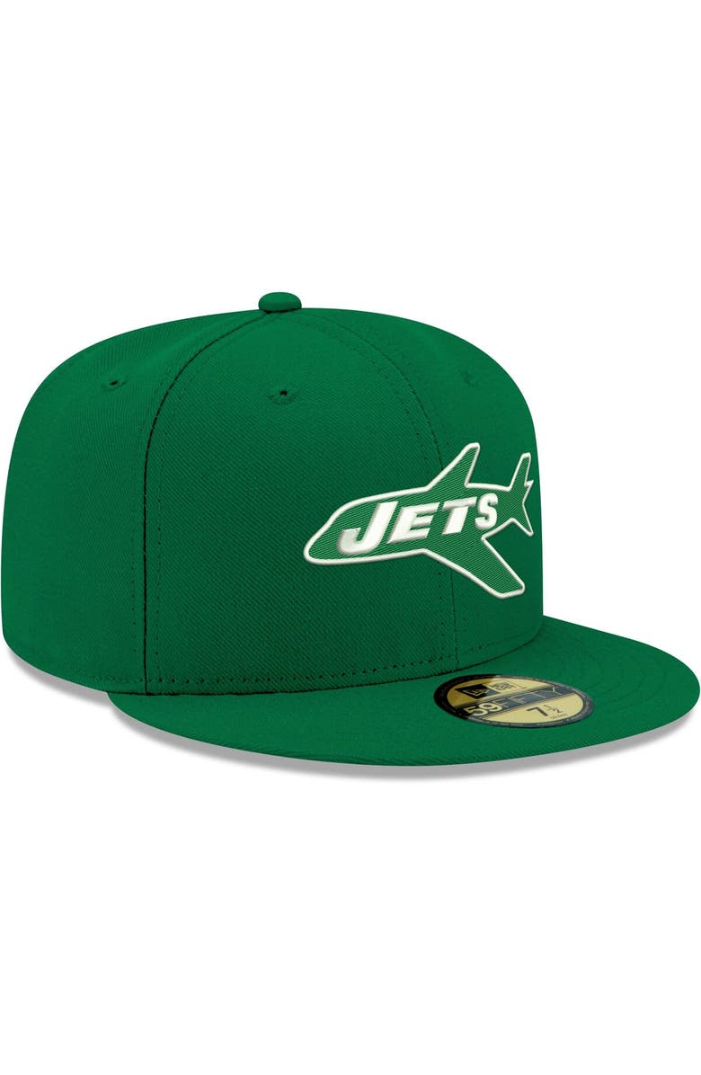 New Era Men's New Era Kelly Green New York Jets Omaha Throwback 59FIFTY Fitted Hat, Alternate, color, Kelly Green